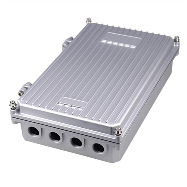 Outdoor Communication Base Station AP Wireless Bridge Amplifier Case,Cast Aluminum Metal Waterproof Shell,304x185x75mm,1 * AP Wireless Bridge Amplifier Case