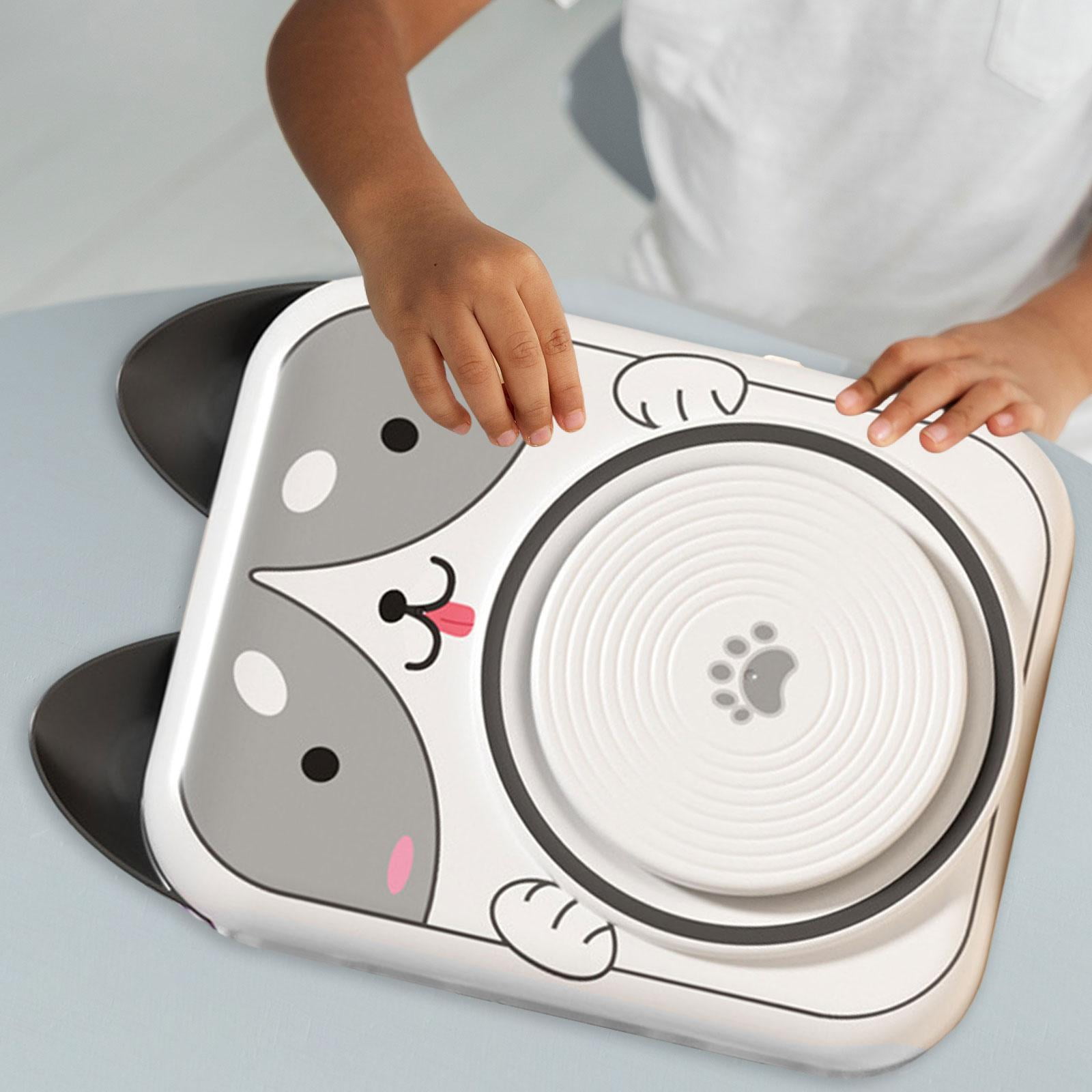 FVDPWYE Kids Pottery Wheel DIY Clay Crafts Toys Hands on Practice Air Drying Lightweight Dog Shaped