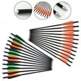 thumbnail image 3 of 12Pcs 20 Inch Carbon Crossbow Bolts Hunting Archery Arrows with 4" Vanes Replaced Arrowhead Tips, Orange, 3 of 8