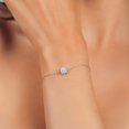 thumbnail image 4 of Gem Stone King 1.10 Cttw White Moissanite Solitaire Bracelet for Women | 925 Sterling Silver | Cushion Cut 6MM, 4 of 4