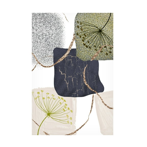 Trademark Fine Art Sally Ann Moss Green Grey 3 Canvas Wall Art