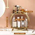 thumbnail image 3 of Organizador de perfumes YIWANFW de 2 niveles dorado para maquillaje, 3 of 9