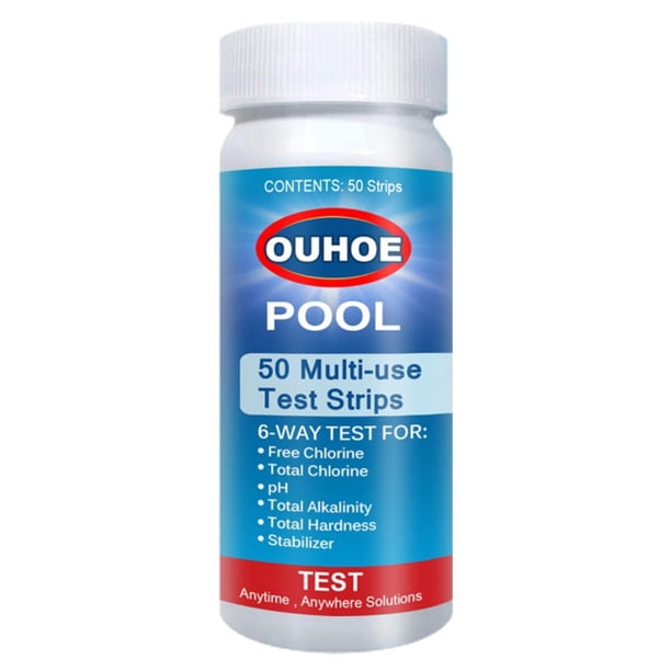 Papeles De Prueba De Piscina 5 En 1, Tiras De Prueba De Ph, Probador De Agua Para Piscina, Spa, Bañera De Hidromasaje Moyic VI011533-00