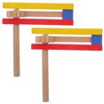 thumbnail image 1 of Miangastore Percussion Clapper Wooden 2Set For Children 4.5x4.3x1.1In, 1 of 9