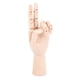 thumbnail image 4 of 2X Figura Mano Izquierda / Derecha Articulada Opuesta Seccionable de Madera de 7 Pulgadas Modelo de Mano de Maniqui para Dibujo, Croquis, Pintura (Mano Izquierda + Derecha), 4 of 5