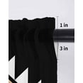 thumbnail image 6 of Black White Beige Boho Curtains 54 Inch Length, Sheer Curtains for Bedroom Living Room Window Western Geometric Aesthetic Rod Pocket Voile Drapes Kitchen Curtains Small Half Window 42"x54" 2 Panels, 6 of 7