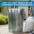 thumbnail image 6 of Plexon Metal Trash Can with Lid Outdoor 31 Gallon Galvanized Trash Can with Lid and Handles Round Silver, 6 of 9