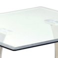thumbnail image 4 of Tempered Glass Top End Table with U Shape Base, Silver and Black- Saltoro Sherpi, 4 of 6