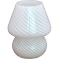 thumbnail image 1 of Lámpara de cabecera de seta de vidrio, lámpara de mesa translúcida Lámparas de estar de cabecera de vidrio a rayas modernas Luz de remolino de escritorio, para decoración del hogar (hy), 1 of 4
