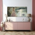 thumbnail image 6 of HFDF Vintage Lady and Swans Canvas Wall Art Beautiful Woman Elegant Pink Dress By Lake Countryside Painting 18th Century Impressionist Artwork Prints for Living Room Bathroom Decor 14x11inch Framed, 6 of 7