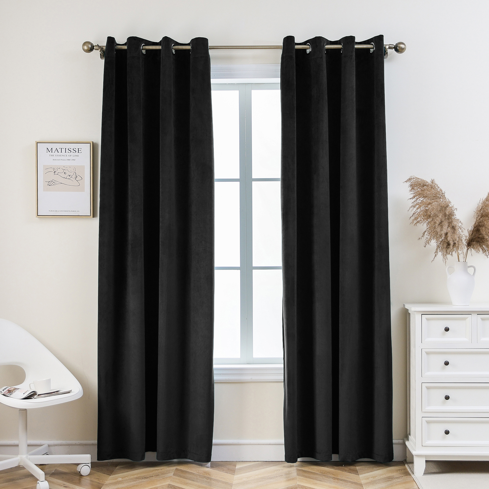 Pleasant Boulevard Velvet Blackout Curtains, 2 Panels, 52" x 84"