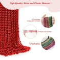 thumbnail image 2 of Collar YAXINRUI, 144 unidades, cuentas rojas de Mardi Gras de 83,8 cm, 2 of 7