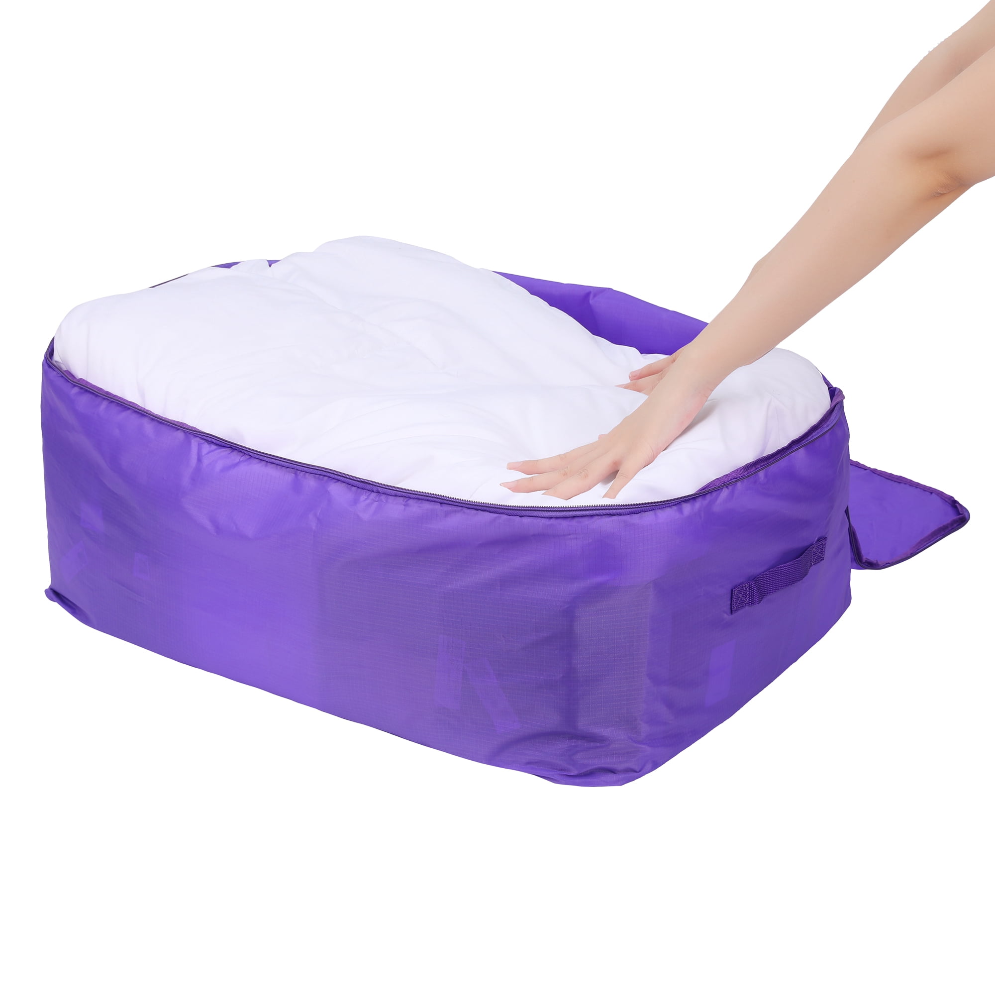 Unique Bargains 1 Pack Clothes Storage Bags Moving Bags Purple 21.5*14*8in