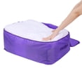 thumbnail image 4 of Unique Bargains 1 Pack Clothes Storage Bags Moving Bags Purple 21.5*14*8in, 4 of 7