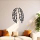 thumbnail image 5 of Arte de pared de metal con plumas, decoración de pared negra, esculturas de alas, adorno colgante cortado con láser, silueta hueca, letrero de pared de metal para baño, sala de estar, dormitorio,, 5 of 8