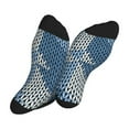 thumbnail image 5 of Rocae Cozy Knitted Blue Chevron for Adult Socks Casual Athletic Stretchy Loose Socks for Women Men Non-Slip Middle Tube Socks, 5 of 7