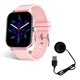 thumbnail image 4 of Hombres Reloj inteligente Digital Bluetooth Compatible con la pantalla Táctil Táctil Reloj de pulsera Fitness Tarifa cardíaca Música Reproductor SmartWatch Electronics Pink Silicone Strap kenally EL005787-02B, 4 of 6