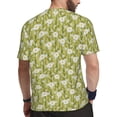 thumbnail image 2 of Wukai Daisies Flowers Print Men's Short-Sleeved Mesh T-Shirt,Quick-Dry Short Sleeve Workout T-Shirt-, 2 of 8