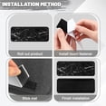 thumbnail image 4 of Yuyamidu Black Marble Print RV Step Covers 4 Pack Non-Slip RV Step Rug 19.5" x 7.5" RV Step Carpet Universal RV Stair Covers for Travel Trailers, Motorhome, 4 of 7