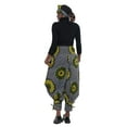 thumbnail image 3 of Satsuma Women's African Smoked Harem Pants with Ties & Matching Head Wrap, 2 Deep Pockets & Elastic Waist|, 3 of 4