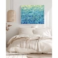 thumbnail image 3 of Turquoise Blue Teal Wall Art for Living Room,Canvas Picture Wall Decor for Bathroom Bedroom,Chic Stained Glass Texture Aesthetic Painting Artwork for Office Kitchen Hallway Dining Room Decor 20"x24", 3 of 8