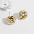 thumbnail image 3 of Fashion Metal Knot Twist Stud Earrings Statement Female Party Jewelry Xmas Gift, 3 of 5
