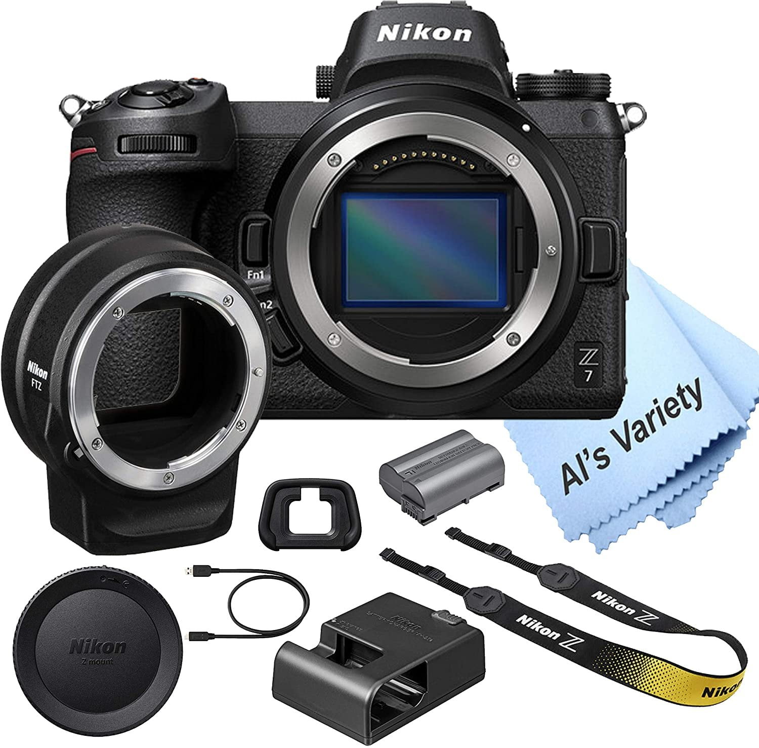 Nikon Z7 FXFormat Mirrorless Camera Body with Mount Adapter FTZ