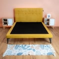 thumbnail image 4 of Cama matrimonial con cabecera Livy Tapizada Color mostaza Roomi, 4 of 5