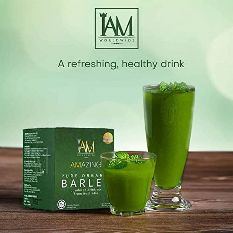 IAM WORLDWIDE Amazing Pure Organic Barley Grass Powder Juice Drink