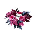thumbnail image 4 of Halloween Dark Colored Rose and Leaf Candle Garland Wreath Versatile Exquisite, 4 of 9