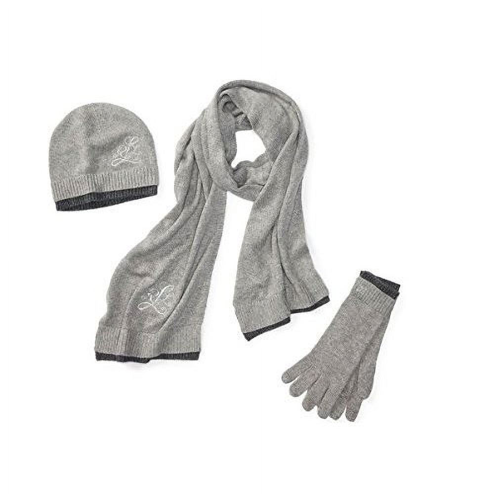 RALPH LAUREN Women's' Monogram 3-Piece Hat Gloves & Scarf Gift Set