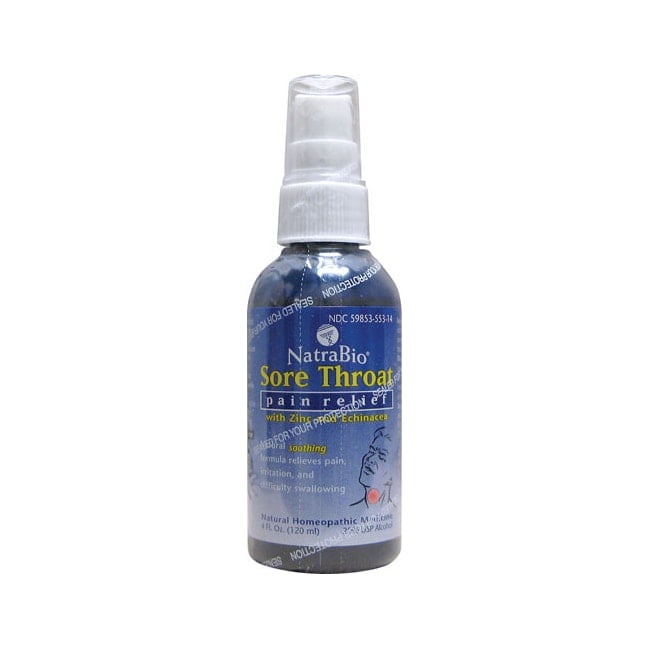 NatraBio Sore Throat Pain Relief Spray 4 fl oz Liq