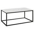 thumbnail image 1 of 42" Open Box Coffee Table with Faux-Marble Top and Black Metal Base, 1 of 9