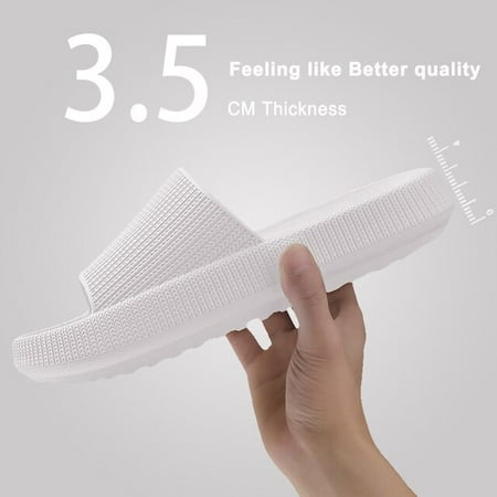 

QWZNDZGR 4CM Soft Thick Platform Women s Slippers Summer Beach Eva Slide Sandals Leisure Men Indoor Bathroom Shoes Anti-Slip Dropshipping