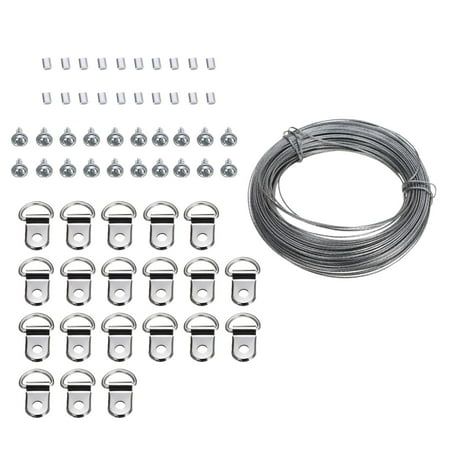 

Picture Hanging Picture Hangers Wall Picture Hanging with Wire Hook Rings 61Pieces