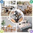 thumbnail image 4 of Black Gray Gold Marble Pattern Square Tablecloth,Waterproof Square Table Cover,Wipeable Spillproof Washable Table Cover for Home Kitchen Party Decor 42"X42"(107x107cm), 4 of 6
