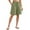 Army Green, variant on Mgmyaa Women's Plus Size Bermuda Shorts Casual Knit Drawstring Knee Length Walking Shorts with Pockets