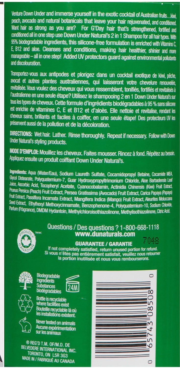 Down Under Natural's Strength & Fortify 2 in 1 Shampoo