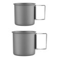 thumbnail image 3 of Camping Kettle and 450ml 250ml Metal Cups Set Outdoor Boiling Water Kettle Backpacking Kettle 1.4L Anodized Aluminum Kettle with Silicone Handle, 3 of 5