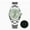 AD2515 Green, variant on Men's Watch 36mm Analog Quartz Watch with Smooth Sweep, 100m Waterproof Stainless Steel Wristwatch, Luminous Dial