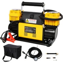 12V Dual Cylinder Air Compressor, Heavy Duty 150PSI Tire Inflator for Cars, Trucks & RVs (26ft Hose, 10.6CFM)
