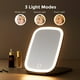 thumbnail image 3 of Espejo de viaje NEZZOE recargable con luz LED plegable de 19 cm, 3 of 6