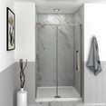 thumbnail image 3 of Transolid IPD487610C-J-BN 76" High X 48" Wide Pivot Semi Frameless Shower Door - Brushed, 3 of 4