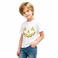 thumbnail image 5 of Ruiwill Halloween Boys Graphic Tee Funny Face Print Crew Neck Short Sleeve Top Casual Fall Pullover Boys Tshirts, 5 of 5