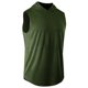 thumbnail image 4 of Blusa sin mangas con capucha para hombre, color liso, informal, deportiva, sin mangas, con capucha, de poliéster, 4 of 5
