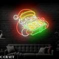 thumbnail image 2 of C-CRAFT Santa Sushi Gift Box Neon Led Light Sign for Christmas Sushi Restaurant Wall Art Decor, 2 of 5