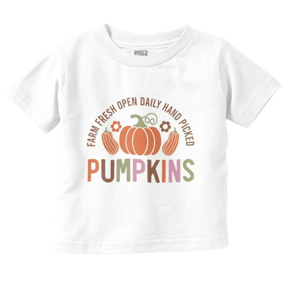 Cute Fall Autumn Farm Fresh Pumpkins Toddler Boy Girl T Shirt Infant Toddler Brisco Brands 6M