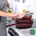 thumbnail image 7 of NutriChef 11 Piece Nonstick Diamond Kitchen Cookware Pot & Pan Set, Purple, 7 of 7