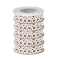 thumbnail image 4 of 5 Rolls Christmas Ribbon 1.5 inch Wide Decorative Ribbon for Gift Wrapping and Holiday Decorations Cute Coffee Cup Pattern, 4 of 7