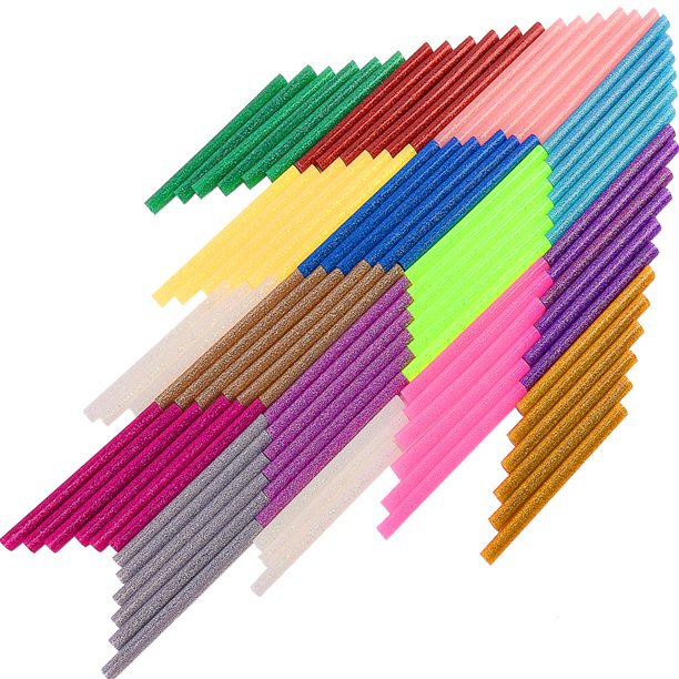 100 barras de pegamento termofusible transparentes, 0,28 x 7,87 pulgadas, resina EVA, no tóxica, compatible con mini pistolas de pegamento, ideal para manualidades, reparación de bricolaje, unión y má